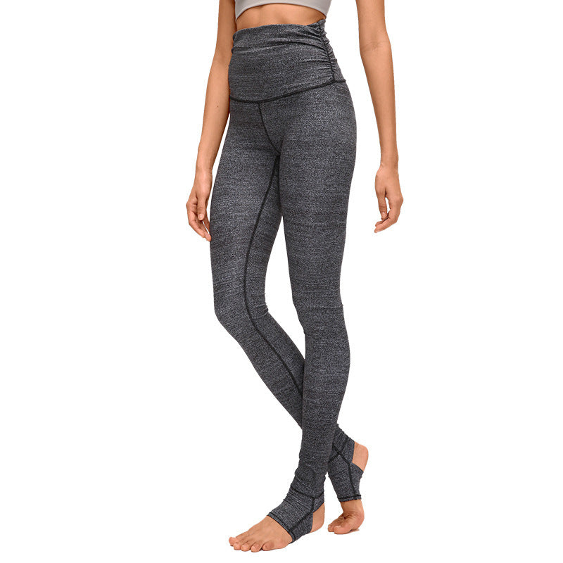 Soft Cotton Blend High Waist Stirrup Yoga and Pilates Leggings