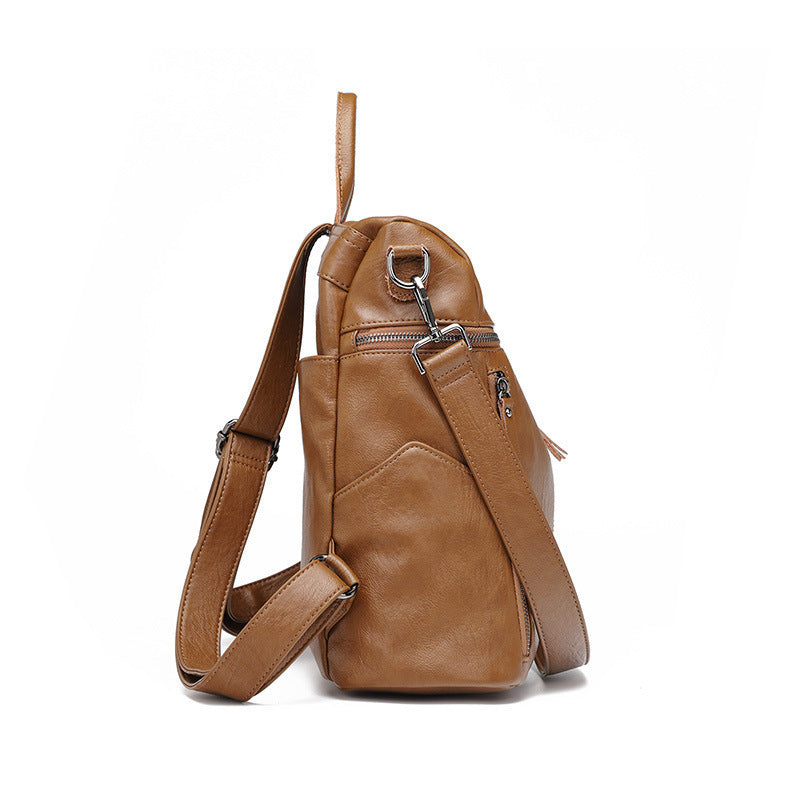 Stylish Everyday PU Leather Convertible Anti-Theft Backpack