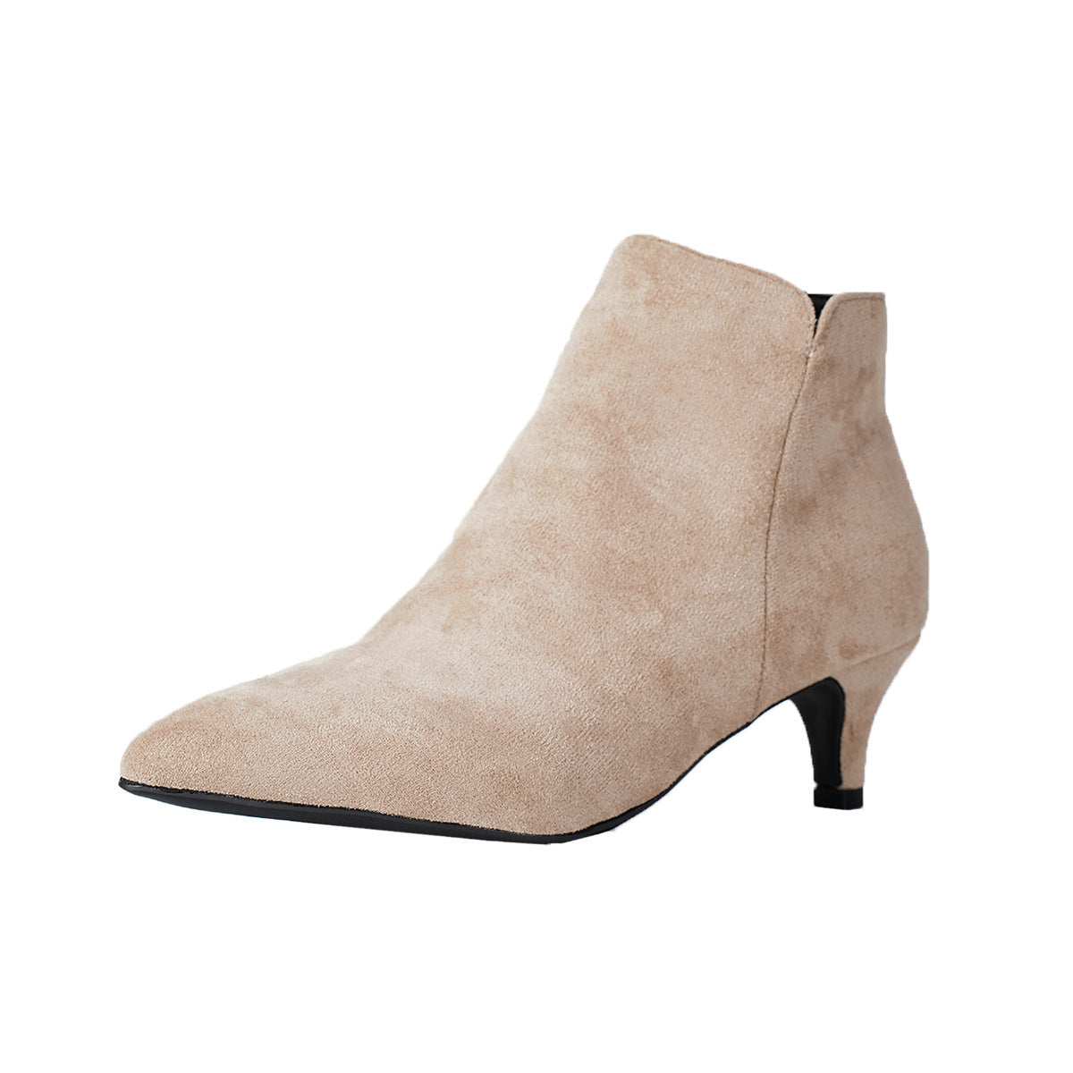 Chic Suede Pointed-Toe Stiletto Ankle Boots