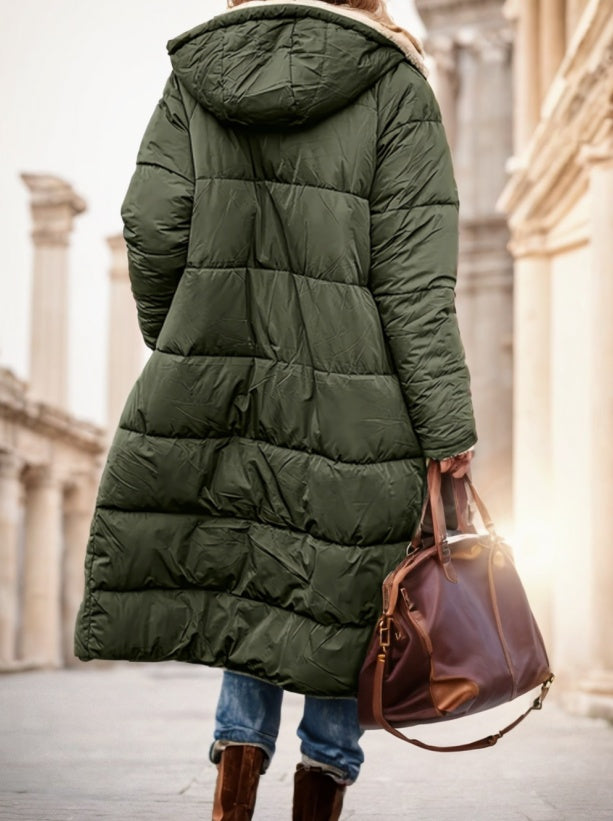 Cozy Quilted Sherpa Lined Winter Coat for Everyday Style