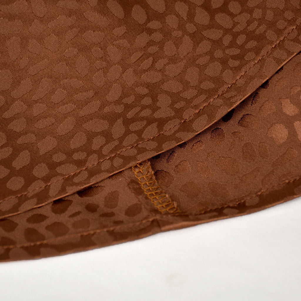 Elegant Jacquard High Waist Wrap Midi Skirt with Tie Detail