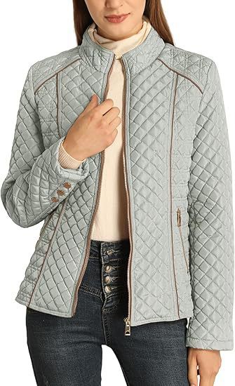 Lightweight Quilted Padded Stand Collar Zip Jacket Everyday Essential