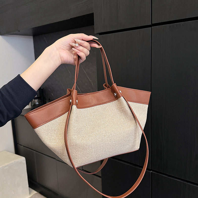 Chic Pleated Tote Bag for Women - Casual Large Capacity Handbag