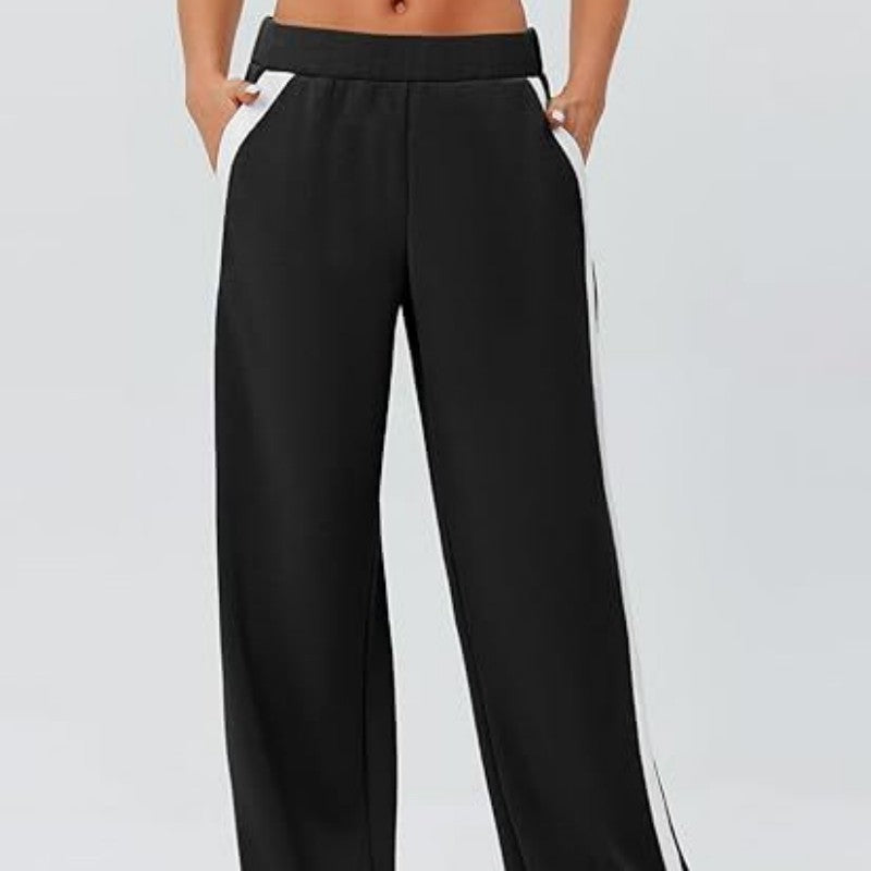 Comfort Fit High Waist Wide Leg Cotton Casual Pants