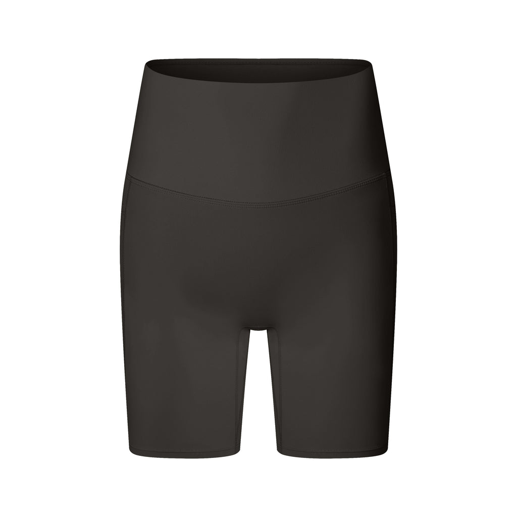 High Waist Hip Lift Nylon Active Fitness Shorts for Yoga and Workout