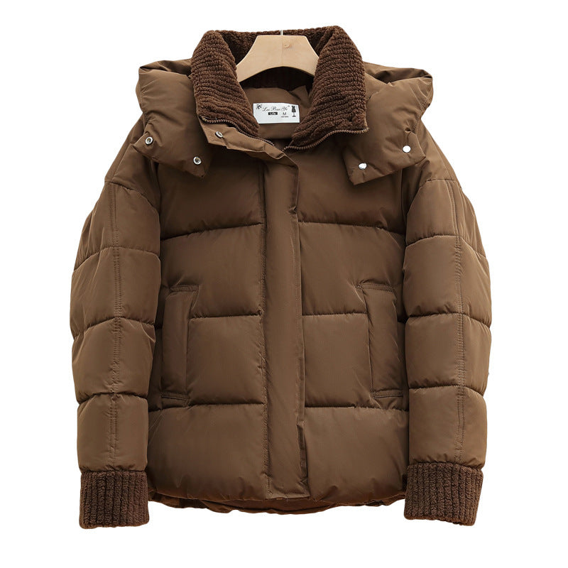 Hooded Padded Loose Cotton Padded Jacket