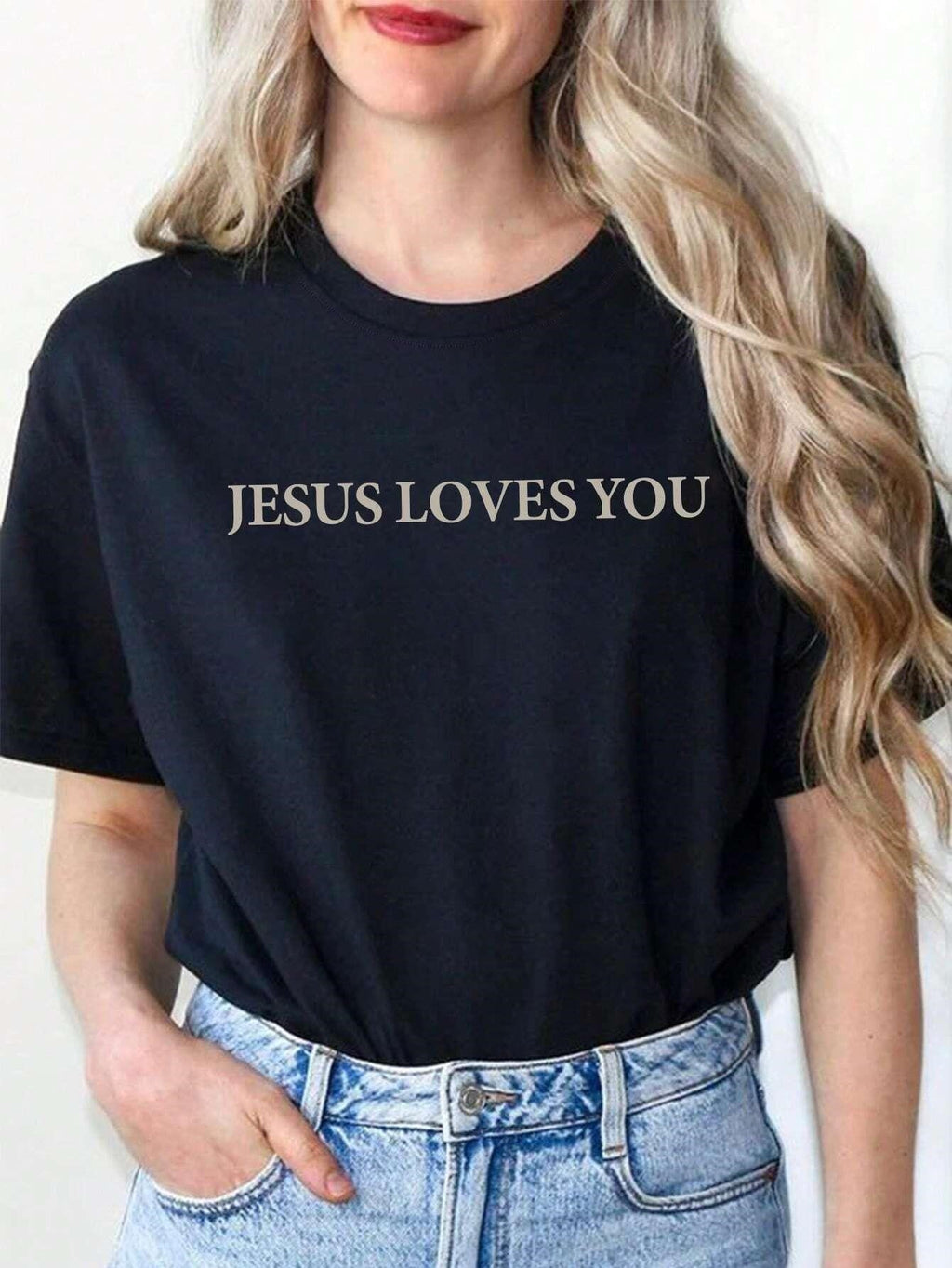 Jesus Loves You Women's Graphic T-Shirt