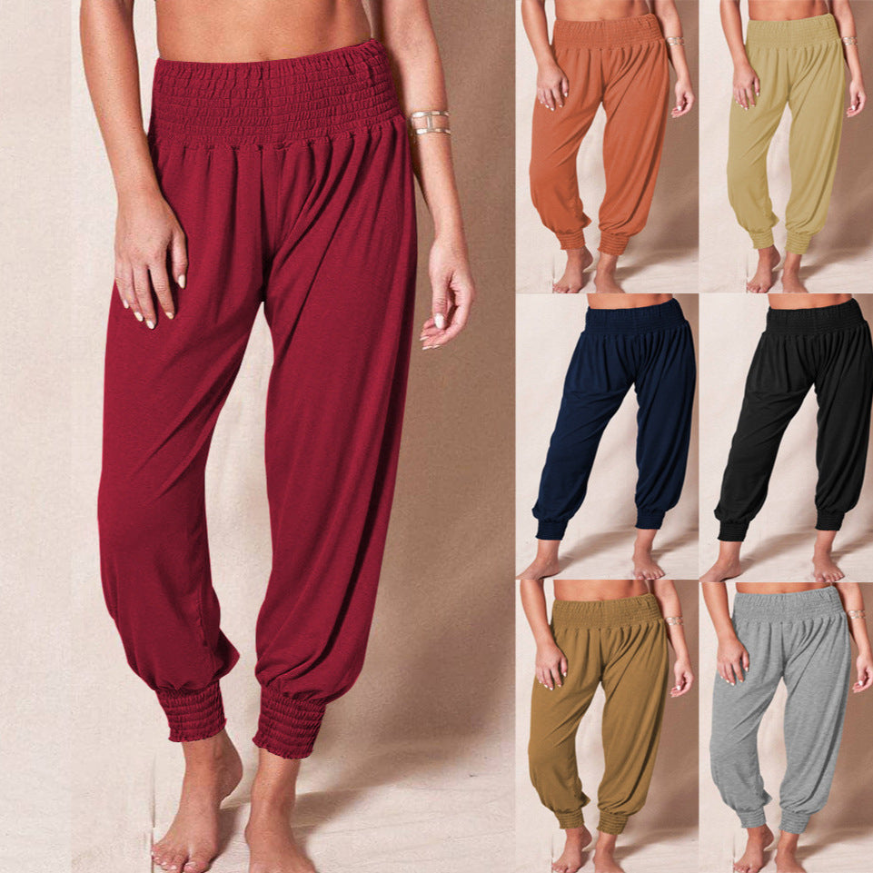 Soft Cotton Harem Pants: Casual Comfort for Yoga & Leisure