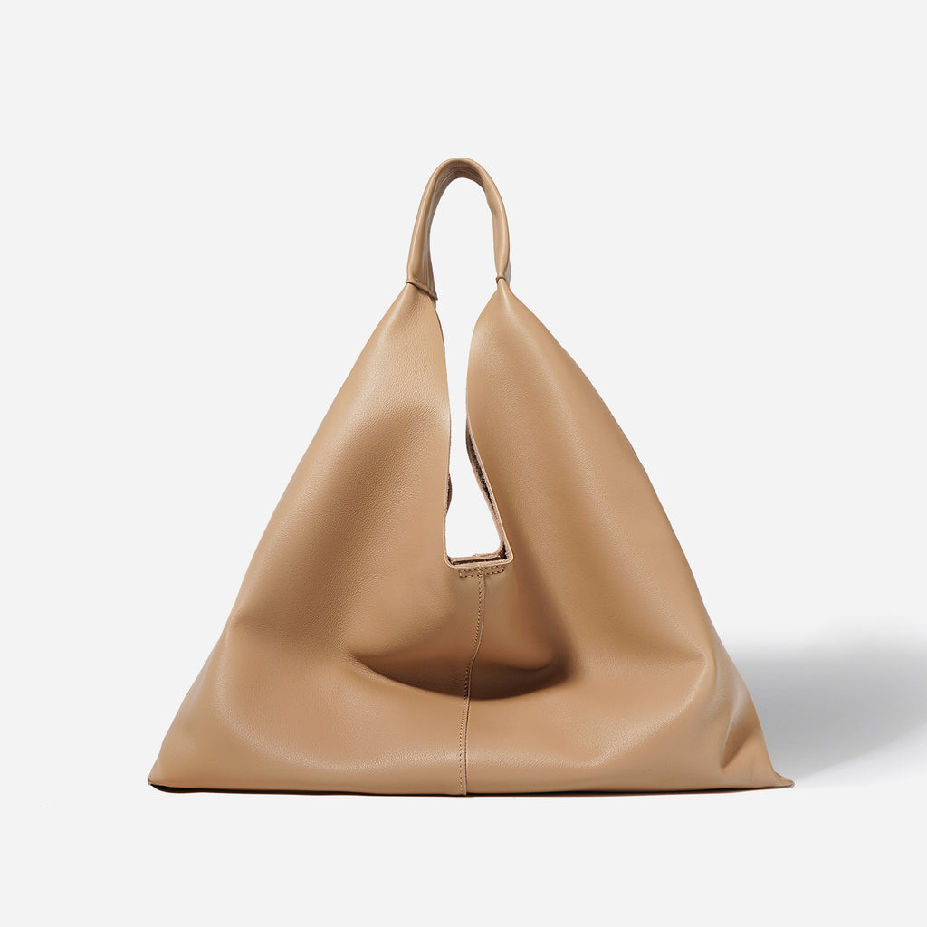 Soft Leather Slouchy Shoulder Bag - Everyday Tote