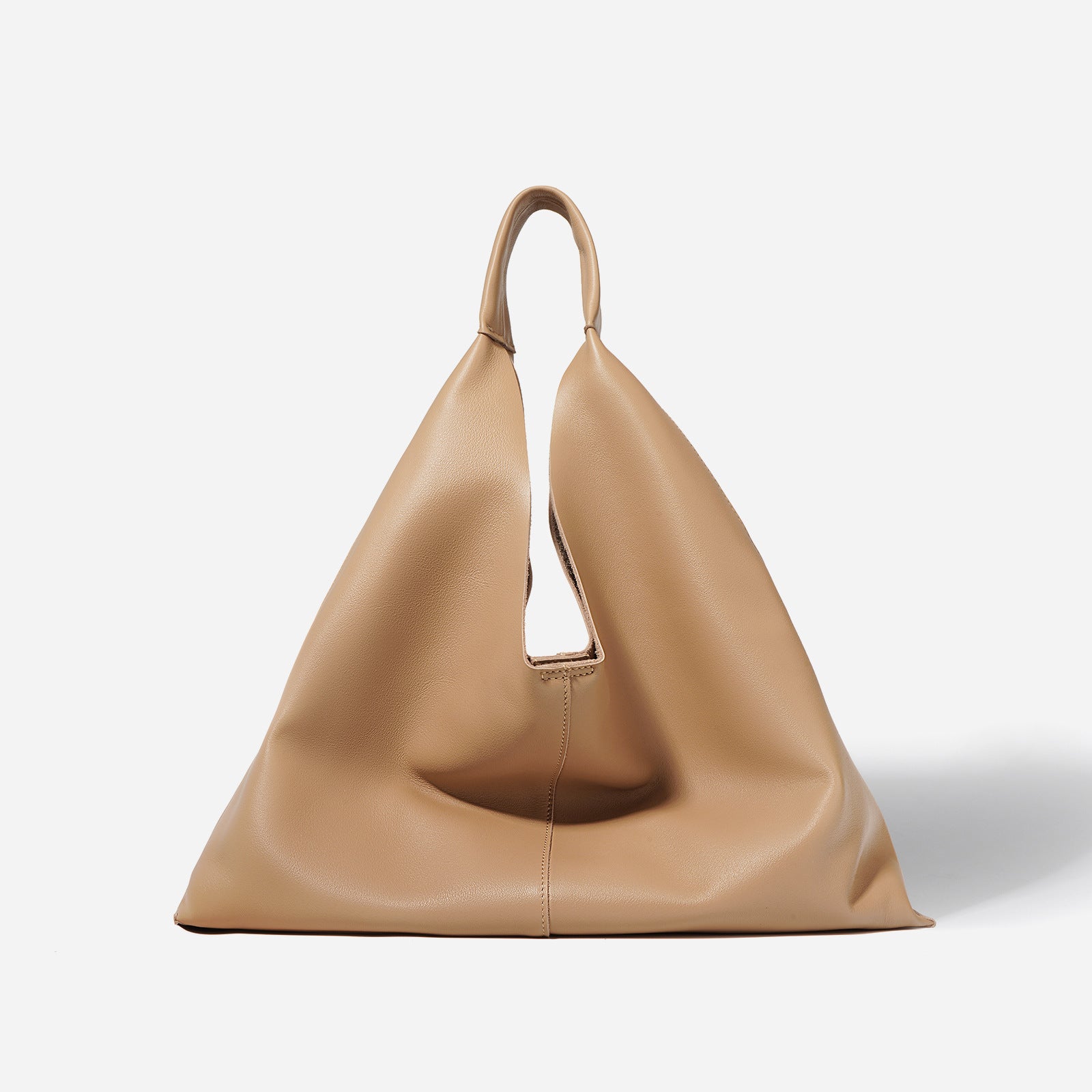 Soft Leather Slouchy Shoulder Bag - Everyday Tote