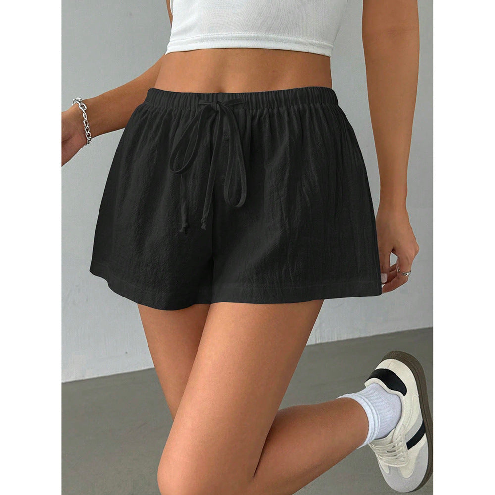 Fashionable Striped Loose Fit Drawstring Casual Lounge Shorts for Everyday Wear