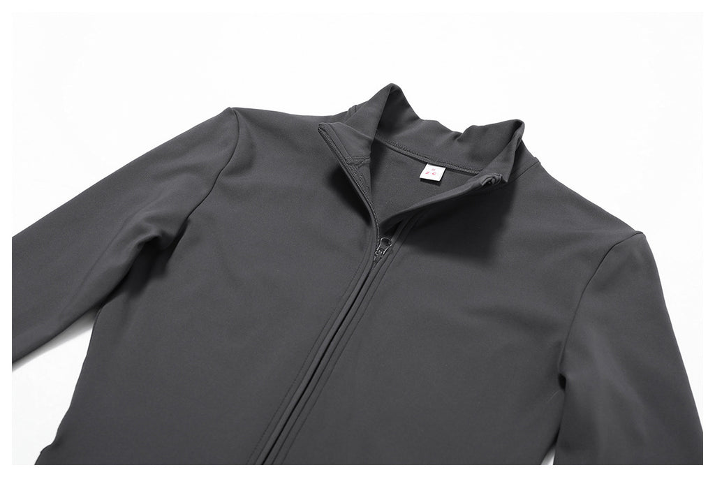 Cozy Fleece Lined Long Sleeve Activewear Jumpsuit for Winter Workouts and Leisure
