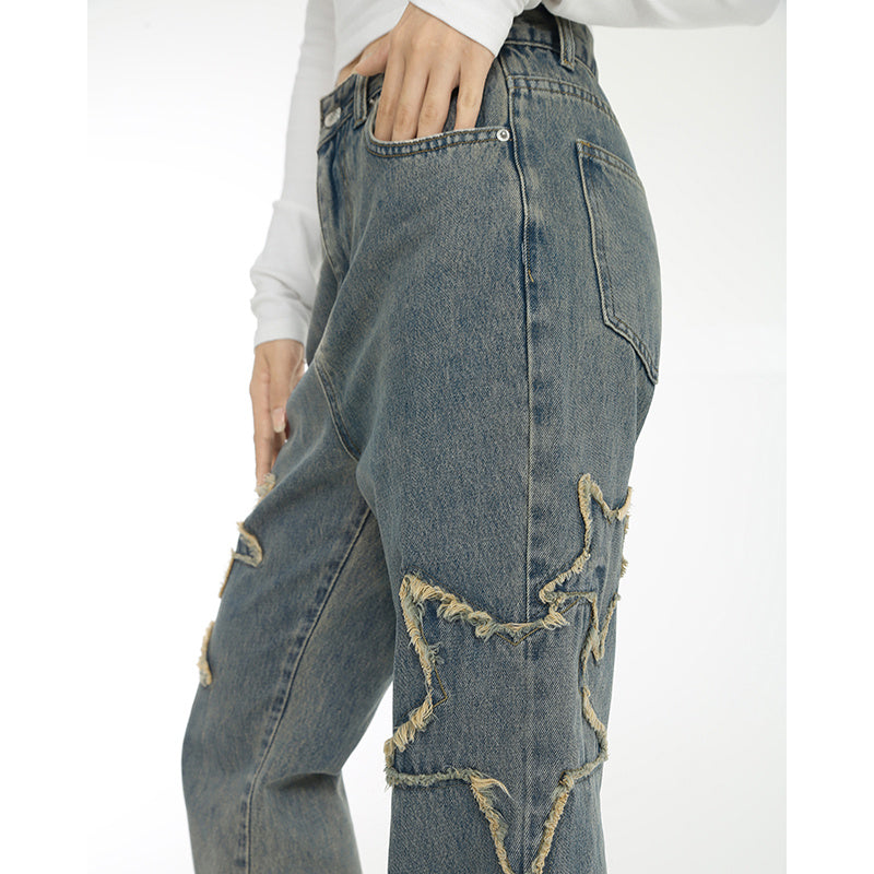 Y2K Star High Waist Flare Jeans