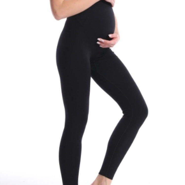 Seamless High Waist Maternity Yoga Cropped Leggings