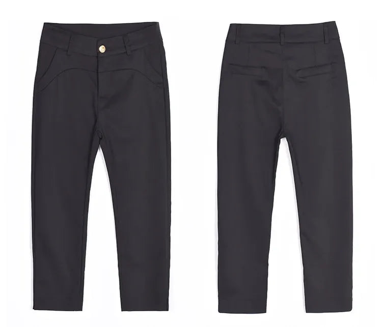 Women's Slim Fit Cropped Trousers - Chic Casual & Work Pants