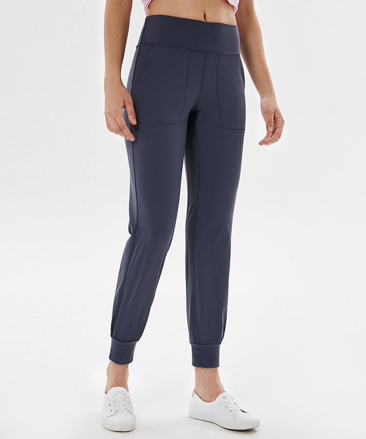 Comfortable High Waist Loose Pocket Yoga Cropped Pants