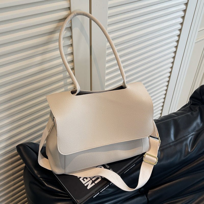 Vintage Casual PU Tote Bag - Stylish All-Match Shoulder Handbag