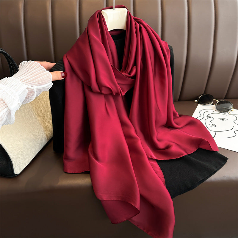 Soft Solid Scarf - Versatile Polyester Wrap