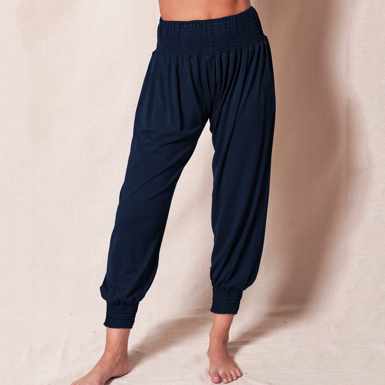 Soft Cotton Harem Pants: Casual Comfort for Yoga & Leisure