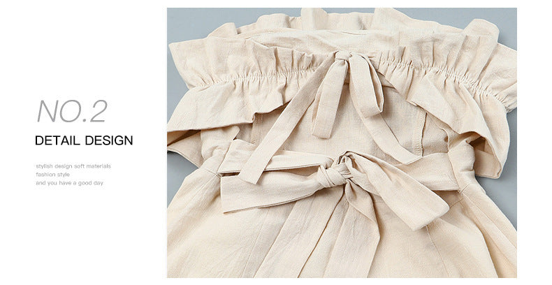 Chic Women's Strapless Ruffle Wide Leg Jumpsuit for Summer Casual Wear