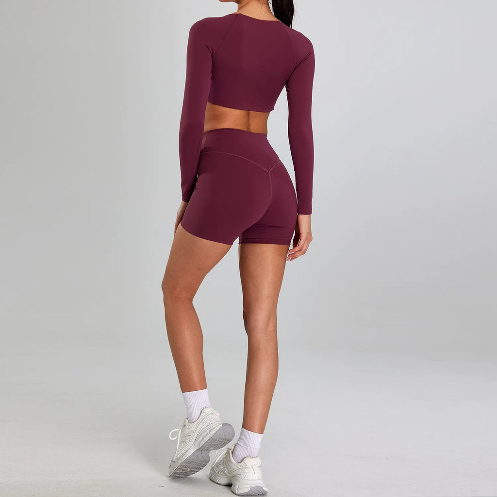 European And American Yoga Clothes Women's Quick-drying Breathable Tight T-shirt Fitness Clothes Casual