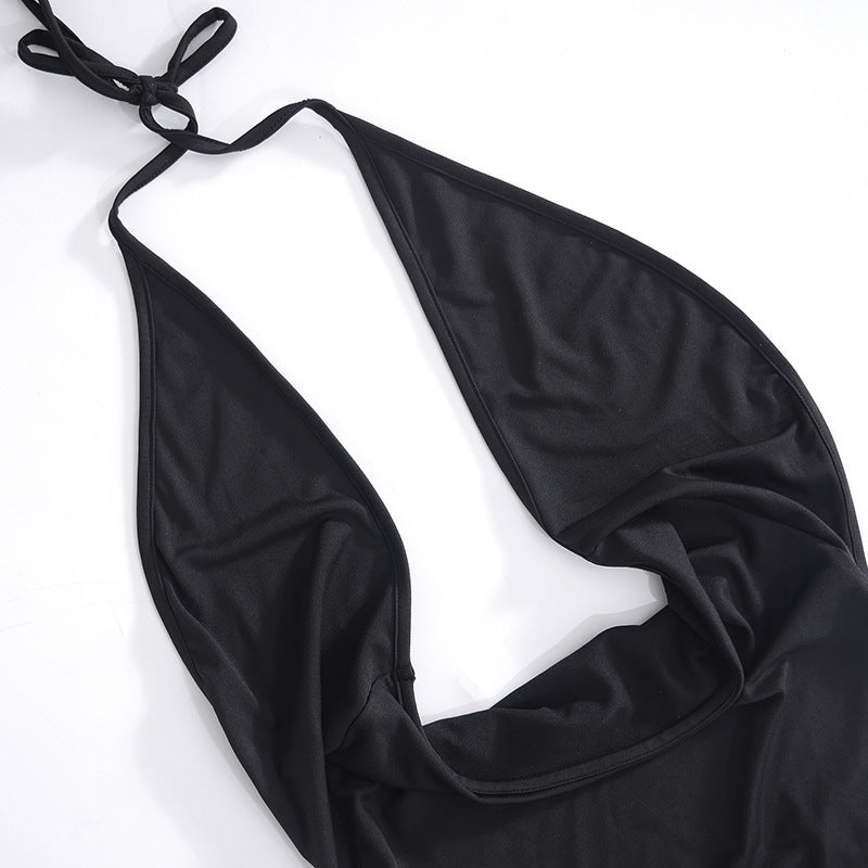 Chic Halter Neck Cut Out Bodycon Mini Dress for Women