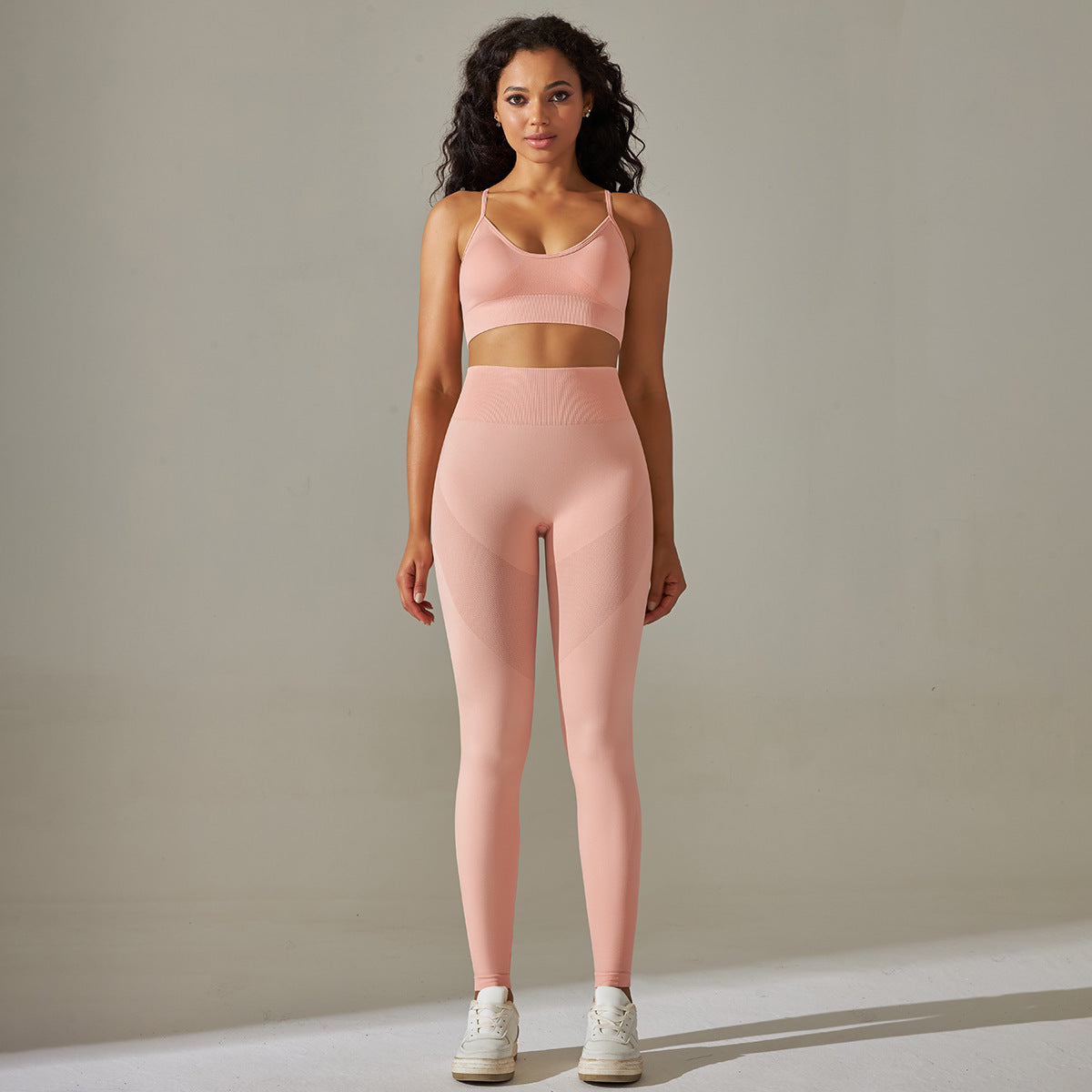 Seamless Sculpting Activewear Set High Waist Yoga Leggings and Sports Bra