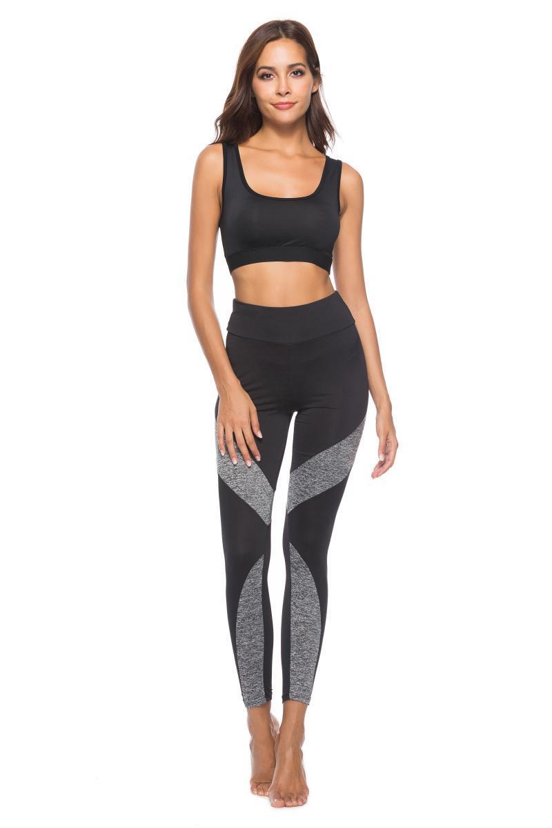 High Waisted Body Sculpting Fitness Leggings with Stylish Leopard Print Panels