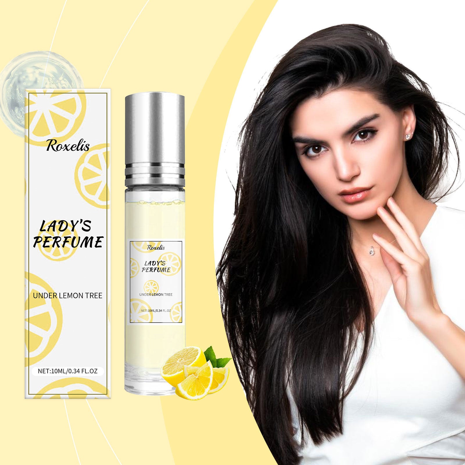 Fresh Lemon Zest 10ml Rollerball Perfume - 3Pcs