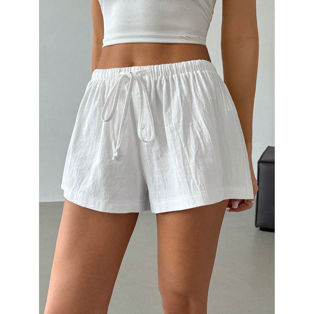 Fashionable Striped Loose Fit Drawstring Casual Lounge Shorts for Everyday Wear