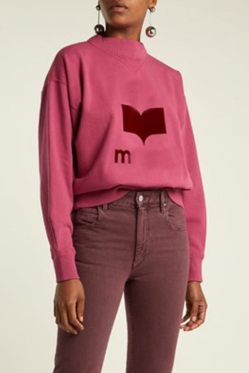 Comfortable Loose Fit Korean Style Cotton Graphic Sweatshirt