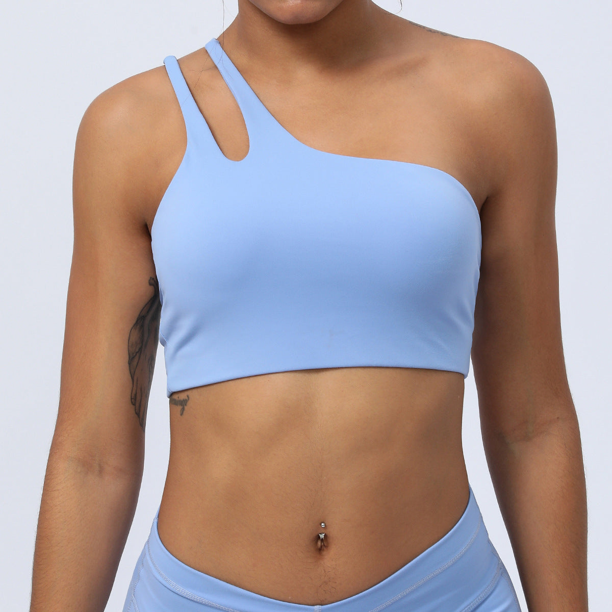 Fashionable One Shoulder Crop Top for Women Workout and Active Lifestyle