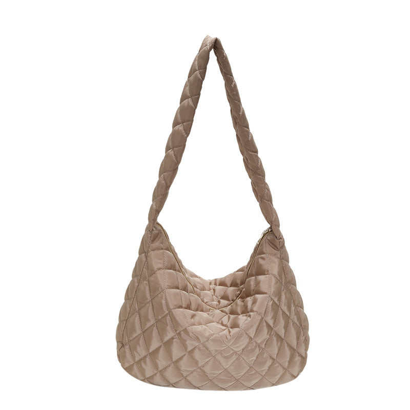 Chic Quilted Puffer Crossbody Bag for Women - Stylish Shoulder Handbag