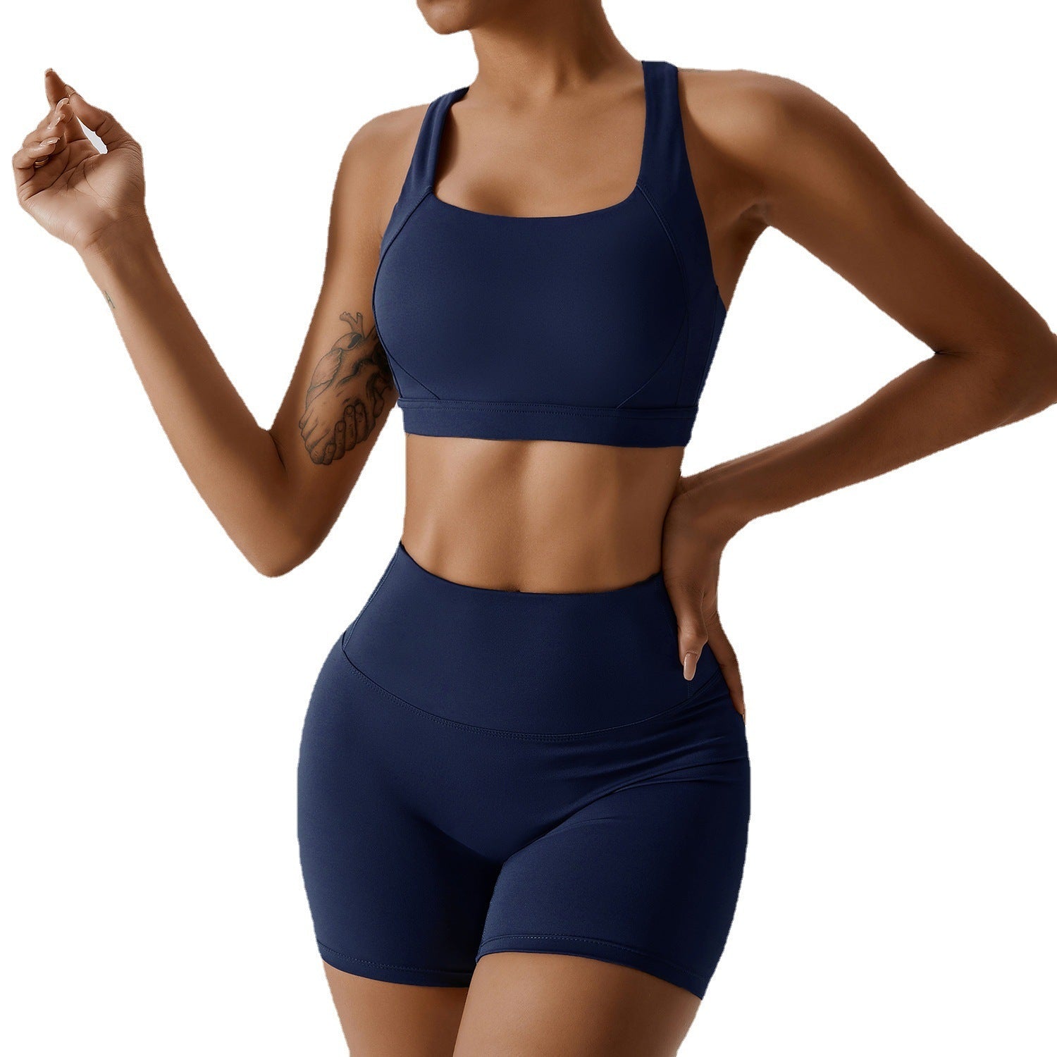 Comfortable Quick Dry Workout Bra and Shorts Set for Women