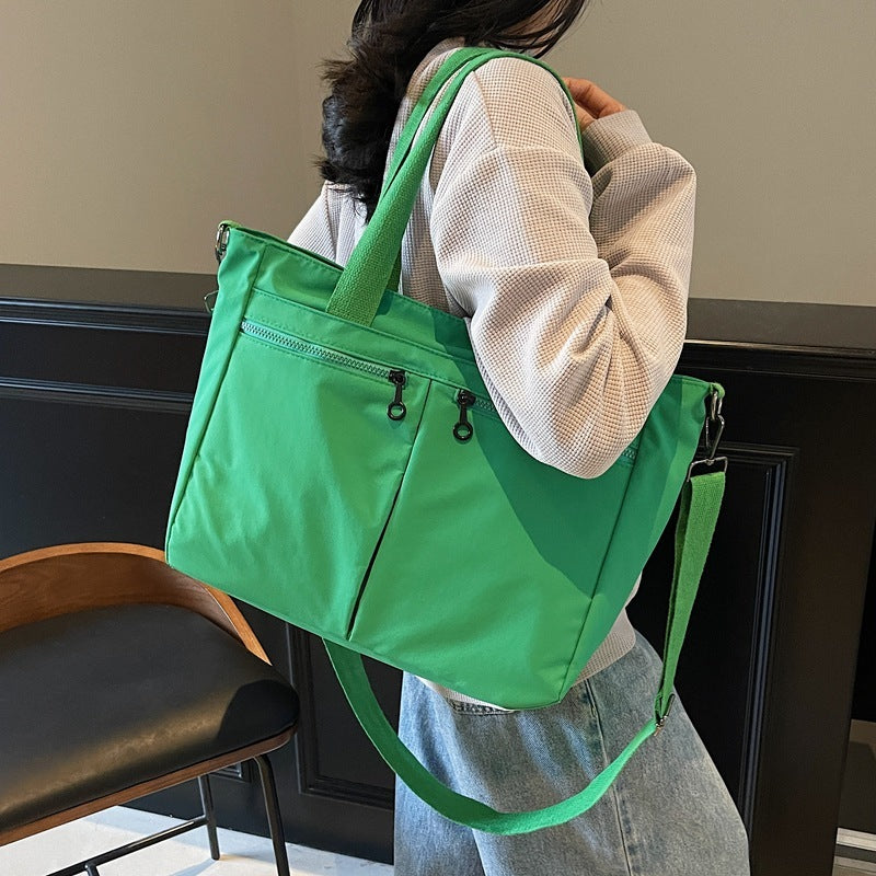 Versatile Oxford Cloth Tote Messenger Bag - Large Capacity