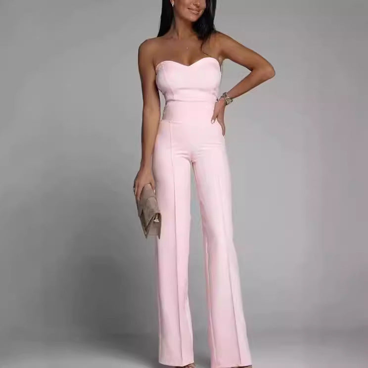 Elegant Strapless Wide Leg Jumpsuit for Women