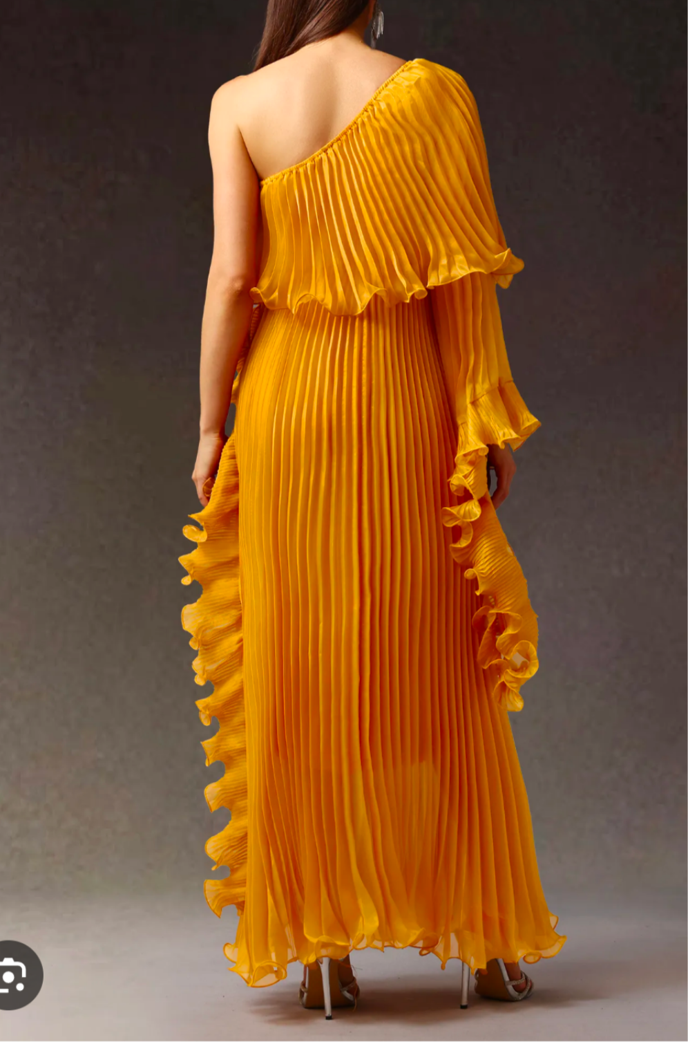 Chic One-Shoulder Pleated Maxi Evening Dress - Ariana Vogue