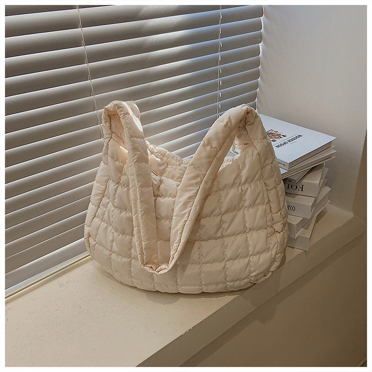 Chic Quilted Puffer Tote Bag - Spacious & Stylish