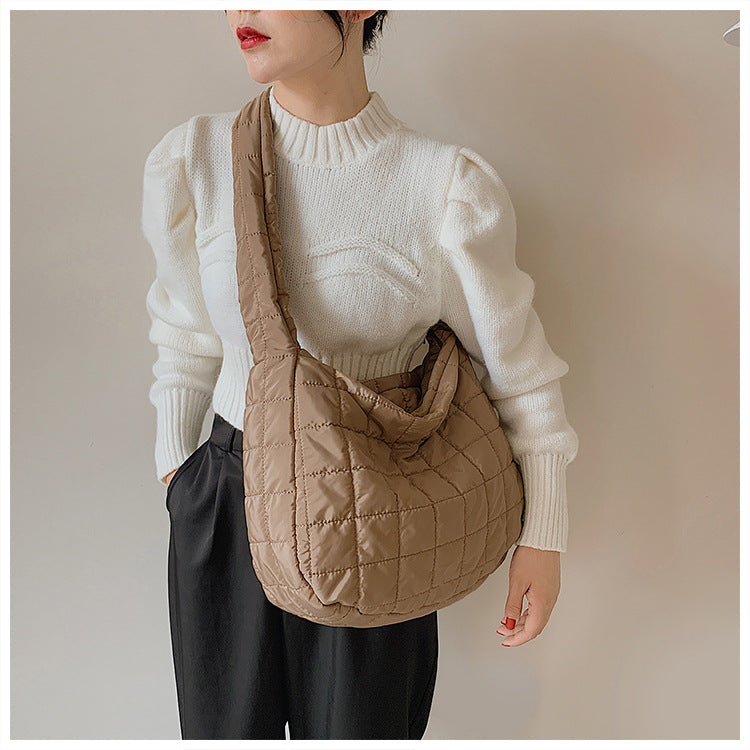 Chic Quilted Puffer Tote Bag - Spacious & Stylish