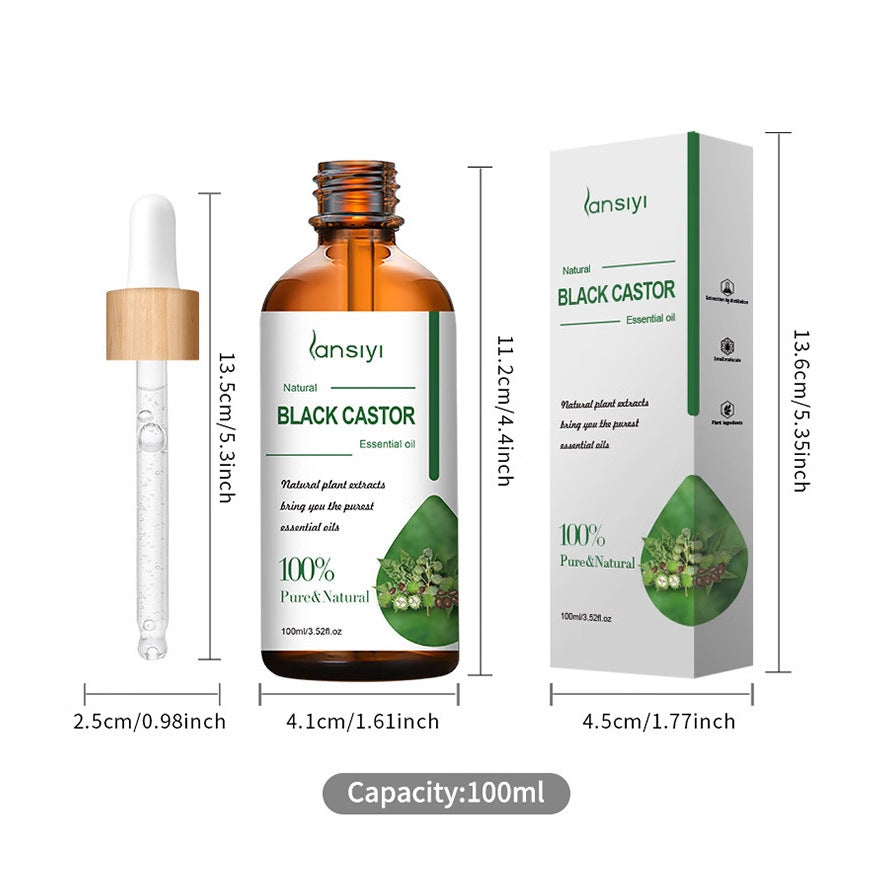 Pure Black Castor Oil – Hydrating Body & Hair Elixir