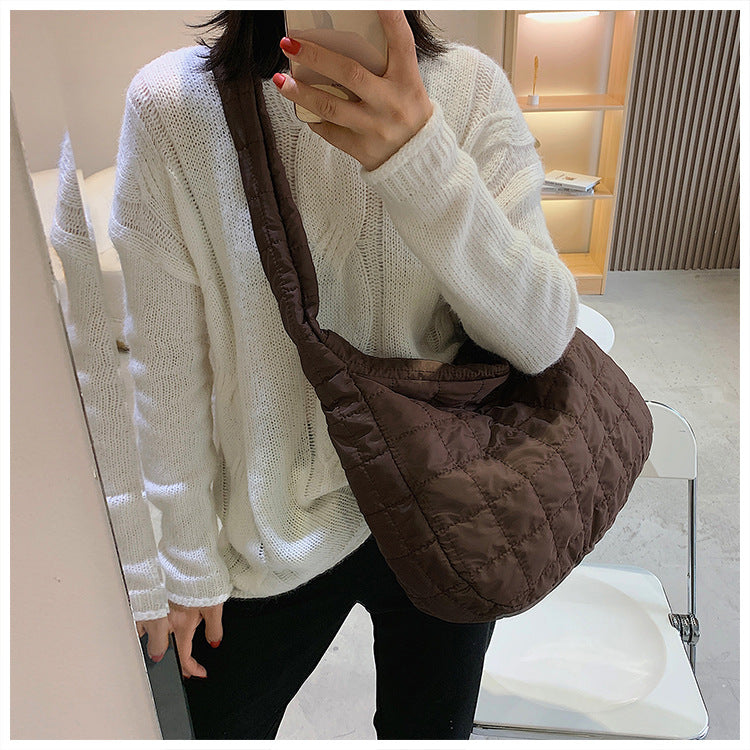 Chic Quilted Puffer Tote Bag - Spacious & Stylish