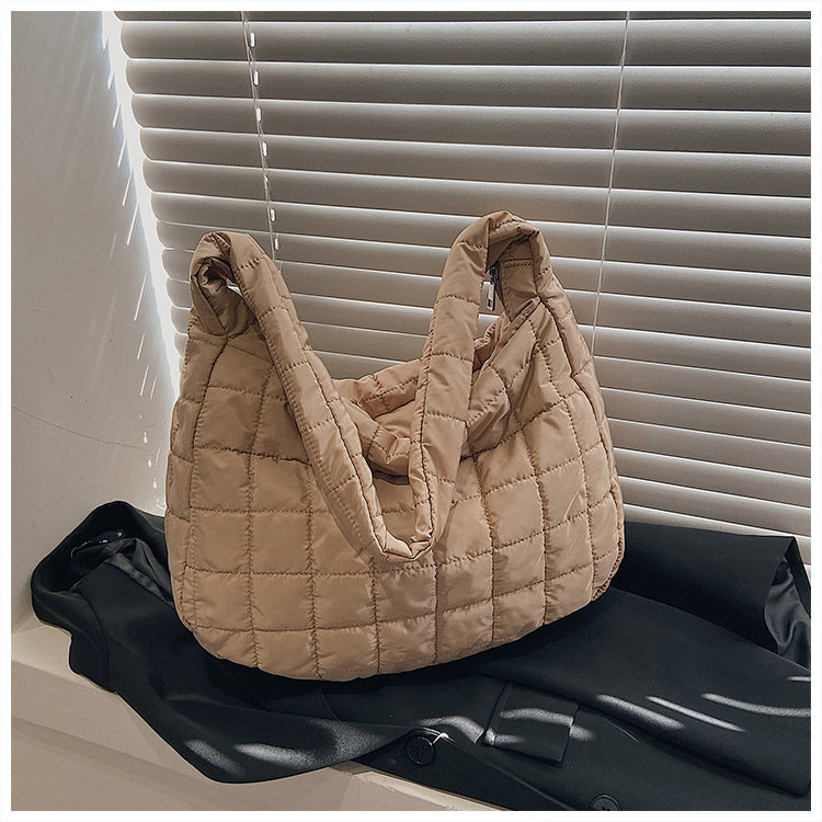 Chic Quilted Puffer Tote Bag - Spacious & Stylish