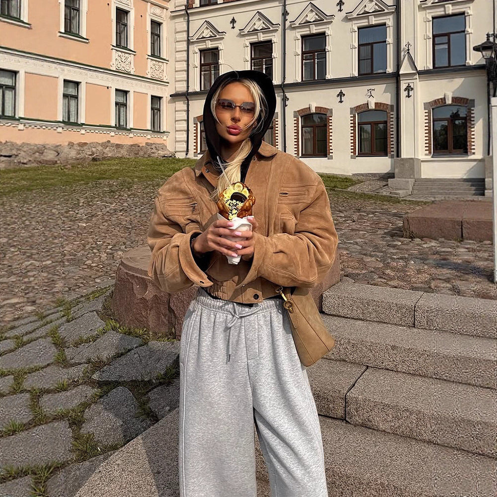 Niche Fashionable Loose Retro Solid Color Jacket