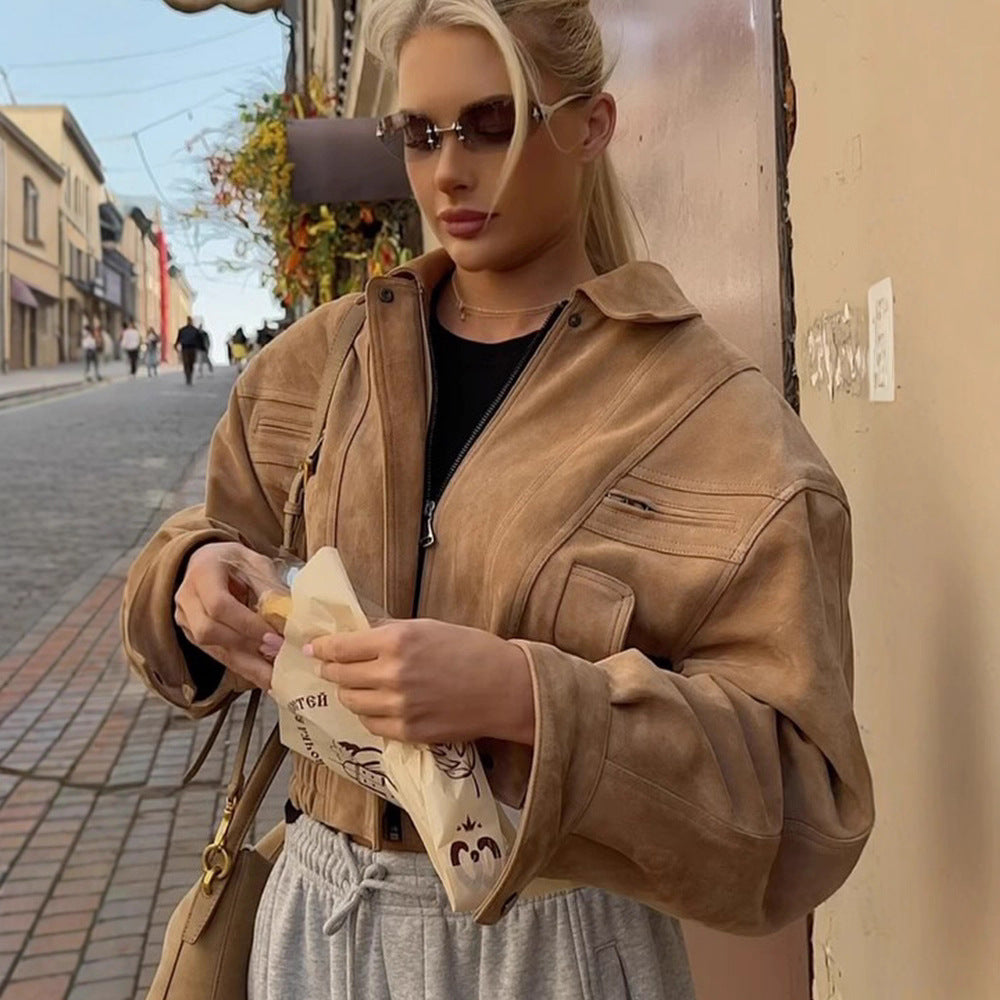 Niche Fashionable Loose Retro Solid Color Jacket