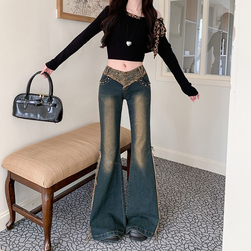 Roxie Vintage V-Waist Flare Jeans