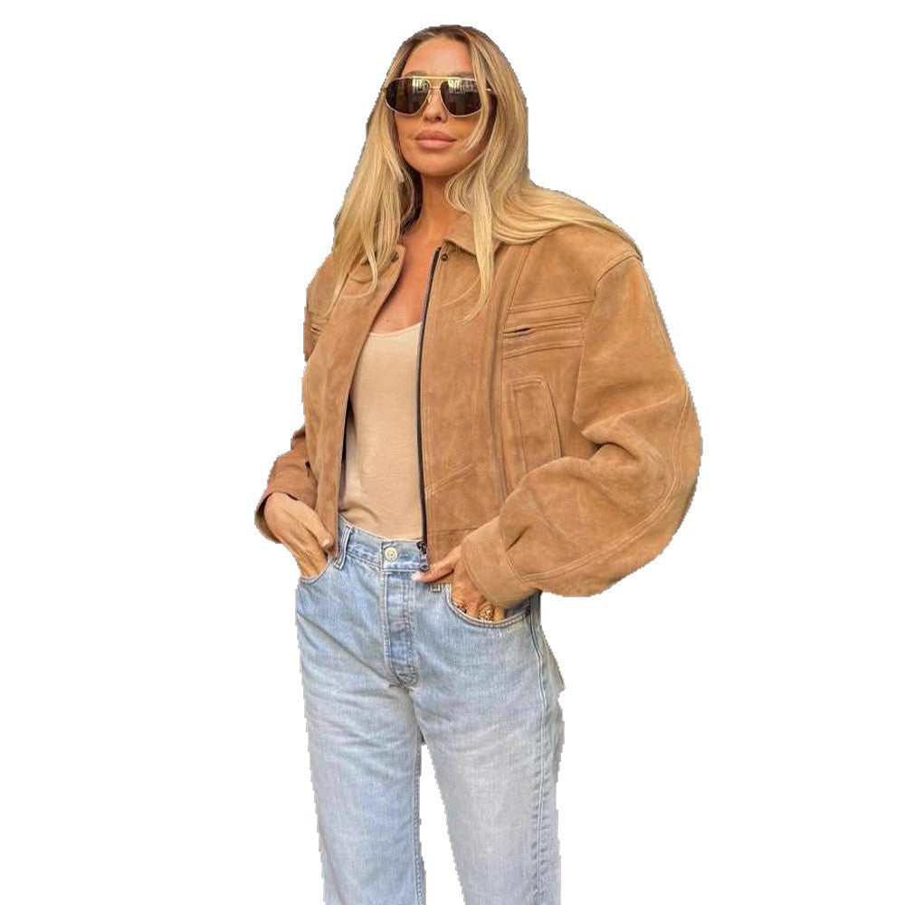 Niche Fashionable Loose Retro Solid Color Jacket