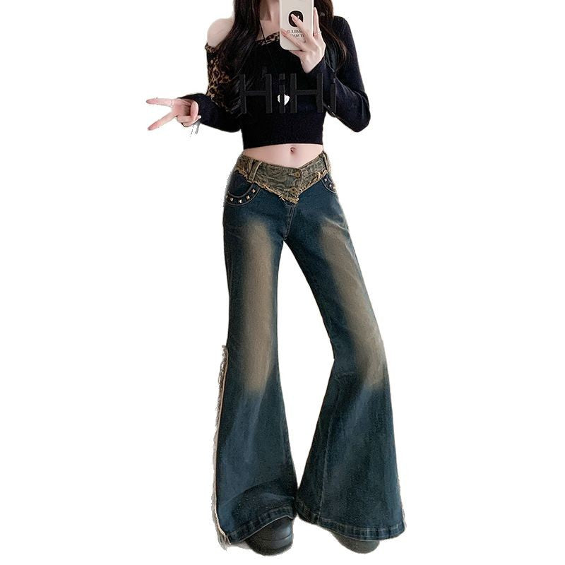 Roxie Vintage V-Waist Flare Jeans