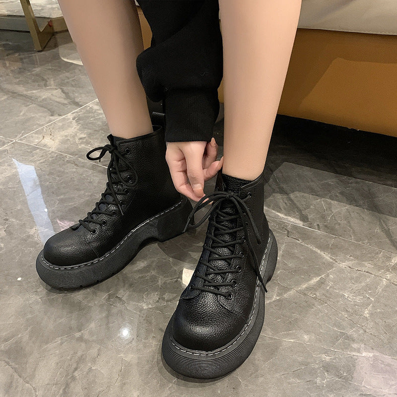 Aria Lace-Up Platform Combat Boots