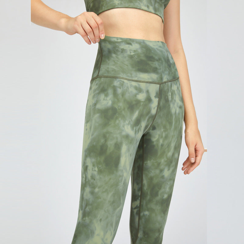 Slimming High-Waist Printed Active Leggings for Yoga and Fitness