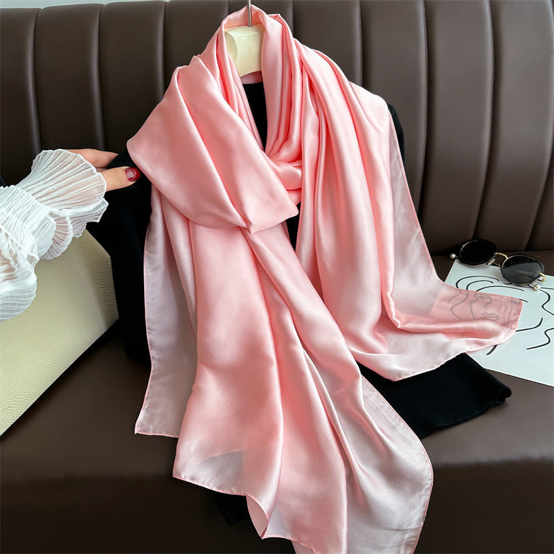 Soft Solid Scarf - Versatile Polyester Wrap